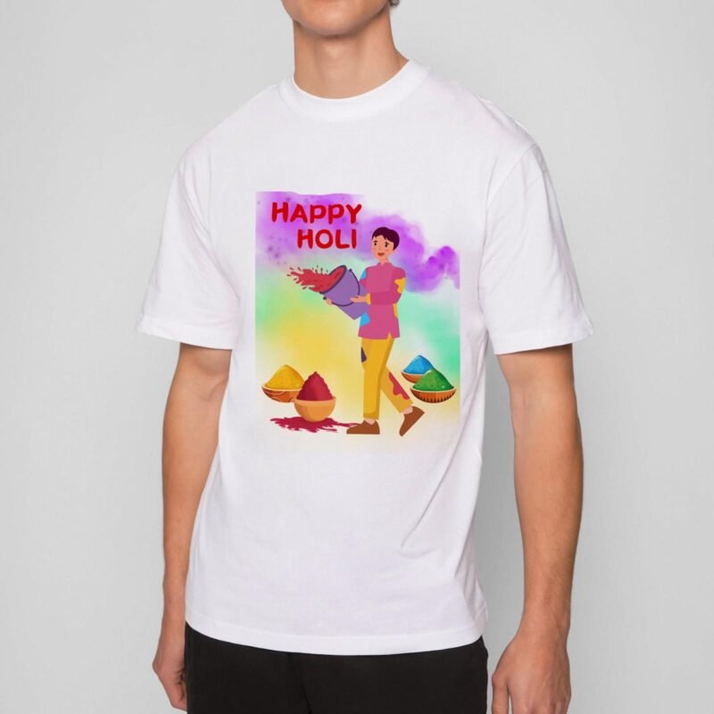 color throw up - holi t-shirt