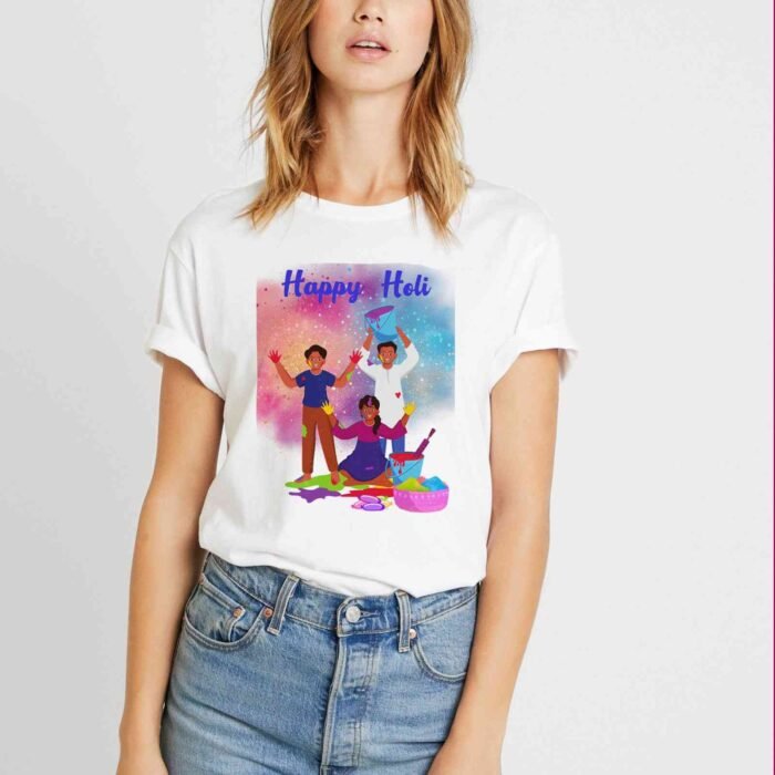 holi ki toli - holi t-shirt for women