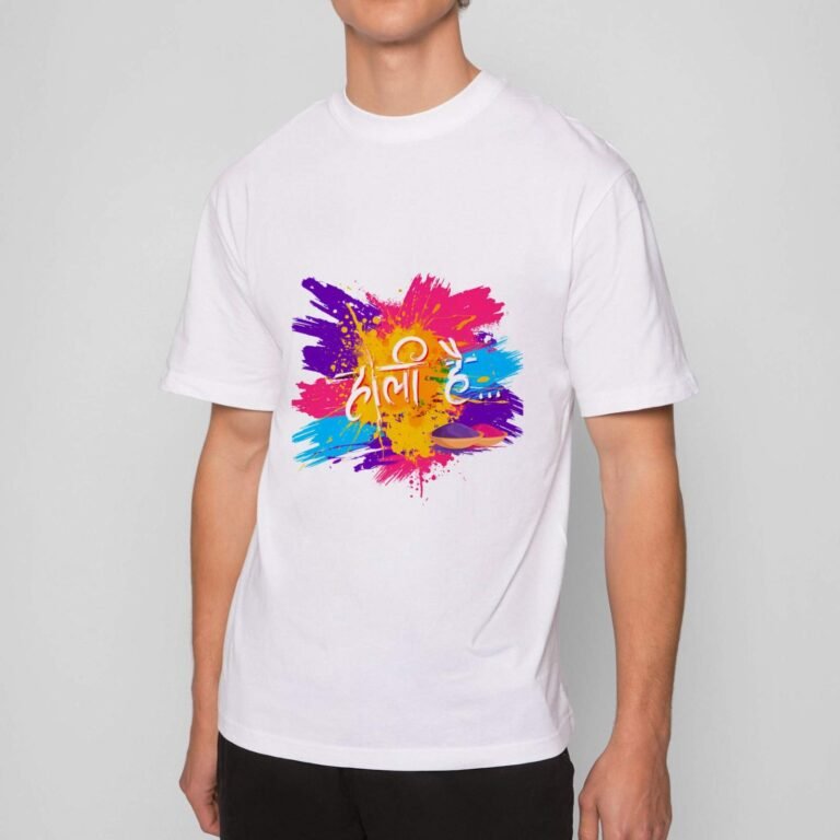 holi hai hindi print - holi t-shirt