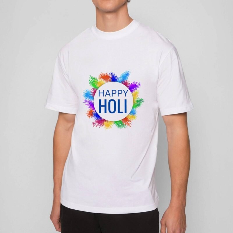 round printed - holi t-shirt