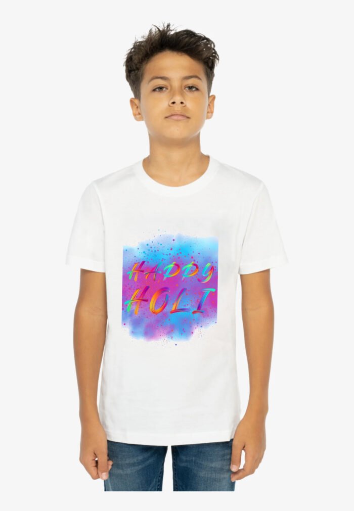 Blue & purple print  Holi T-shirts